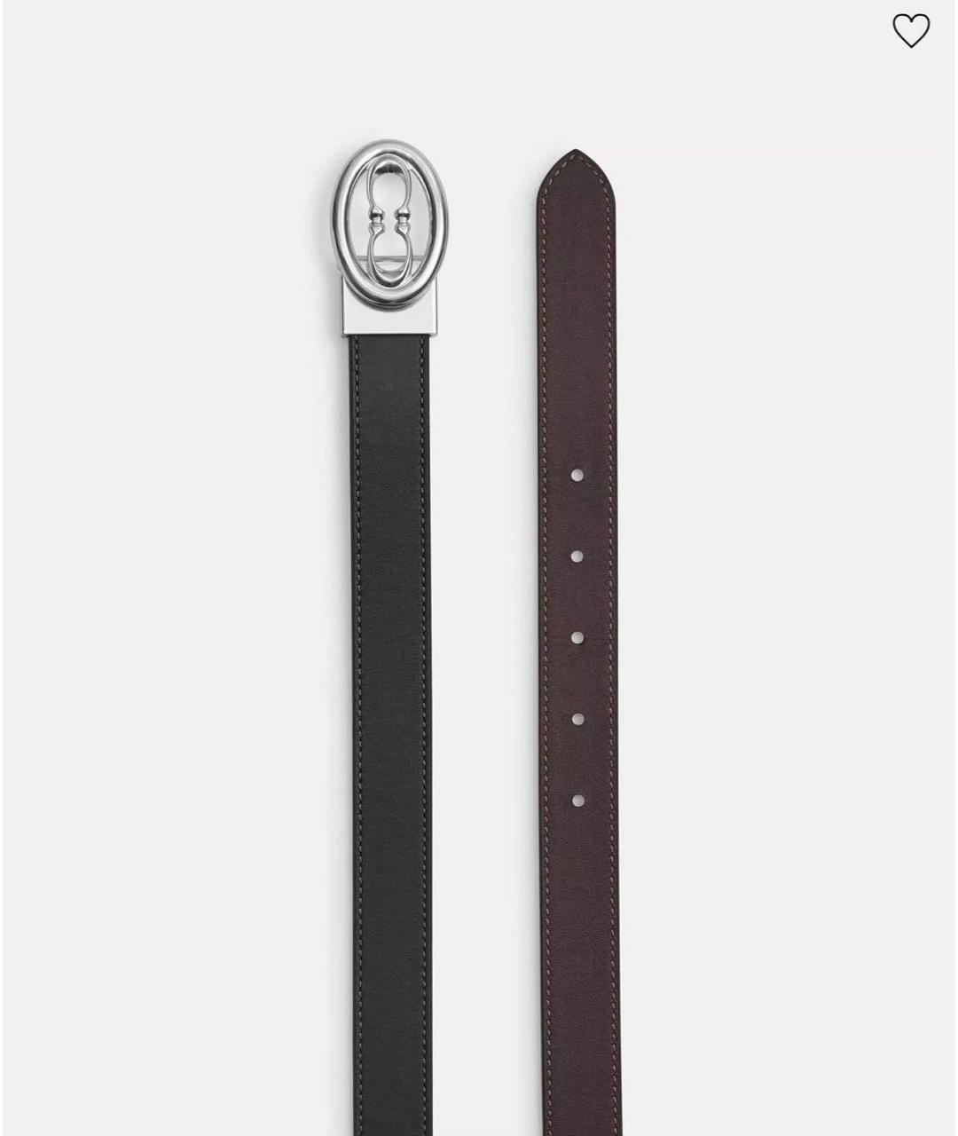 COACH Черный кожаный ремень, фото 2