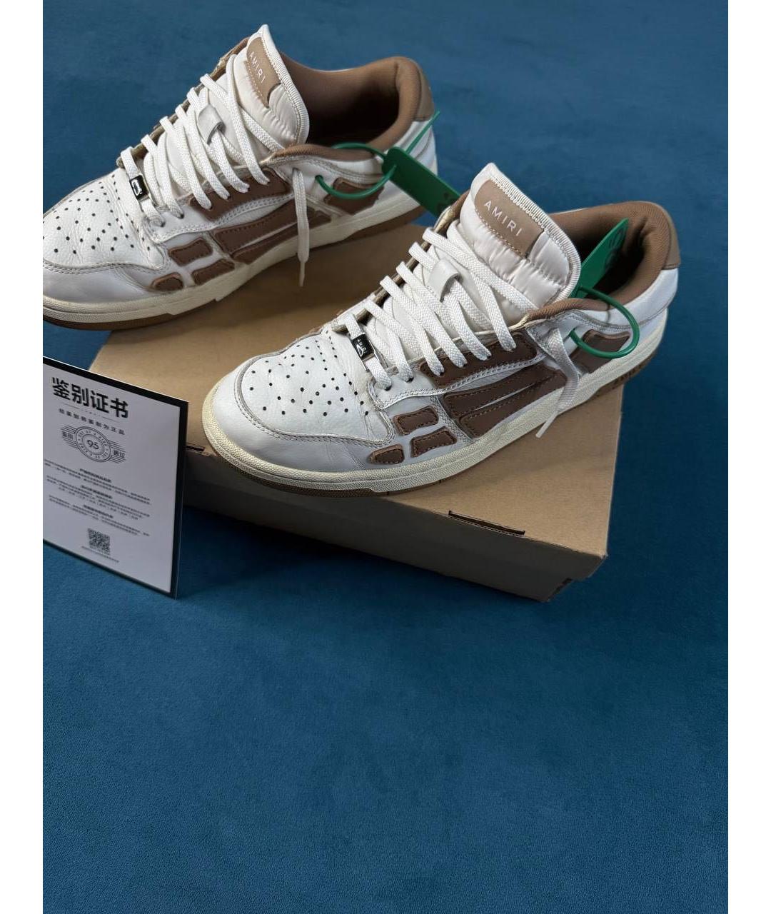 AMIRI Белые низкие кроссовки / кеды из искусственной кожи, фото 3