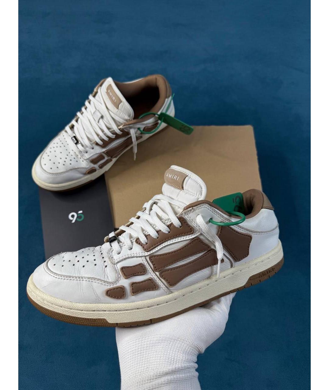 AMIRI Белые низкие кроссовки / кеды из искусственной кожи, фото 2