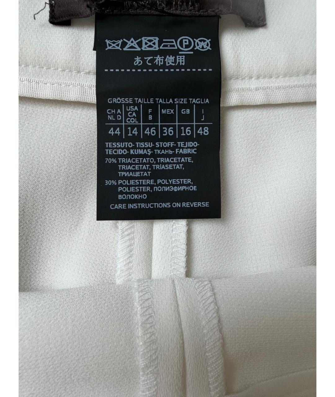 MAX MARA Белые прямые брюки, фото 4