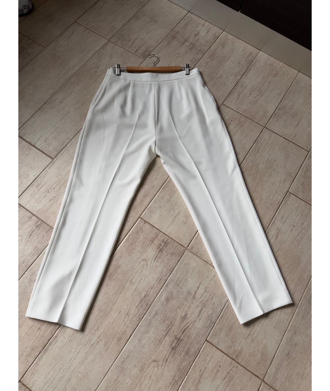 MAX MARA Белые прямые брюки, фото 2