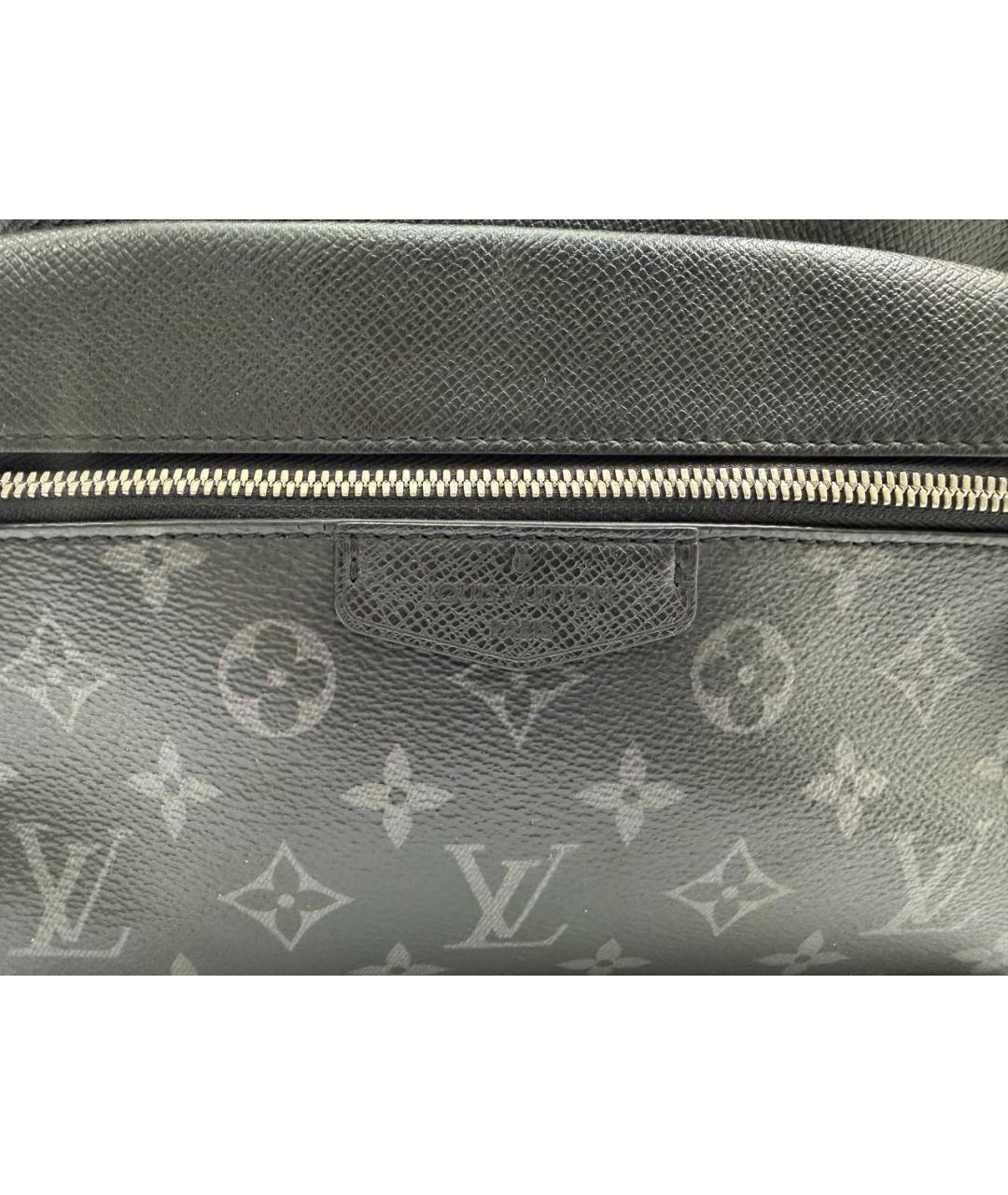 LOUIS VUITTON Черная кожаная сумка на плечо, фото 3