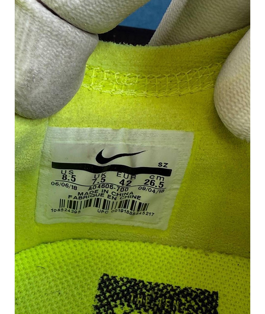 NIKE X OFF-WHITE Зеленые синтетические низкие кроссовки / кеды, фото 5