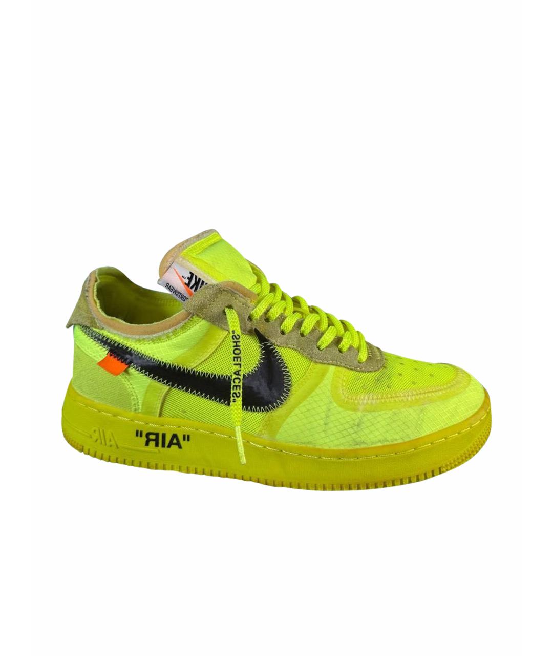 NIKE X OFF-WHITE Зеленые синтетические низкие кроссовки / кеды, фото 1