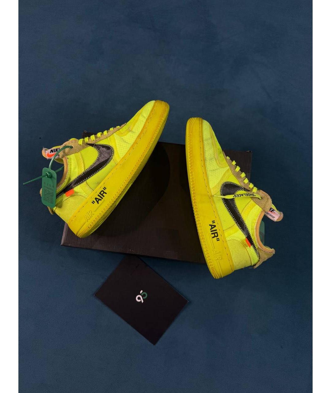 NIKE X OFF-WHITE Зеленые синтетические низкие кроссовки / кеды, фото 4