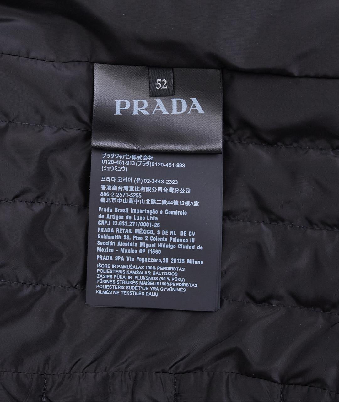PRADA Черная полиэстеровая куртка, фото 5