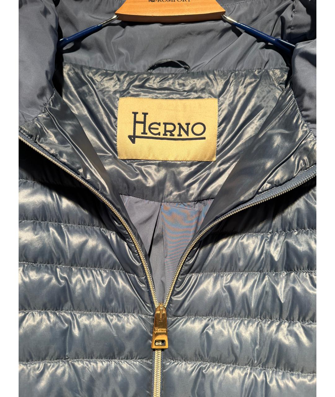 HERNO Синий жилет, фото 4