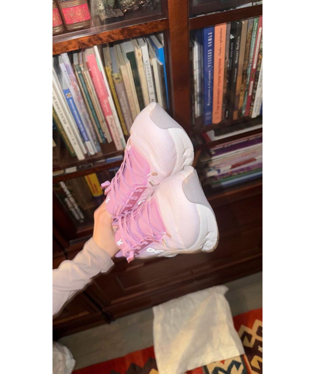 ON Розовые текстильные кроссовки, фото 5
