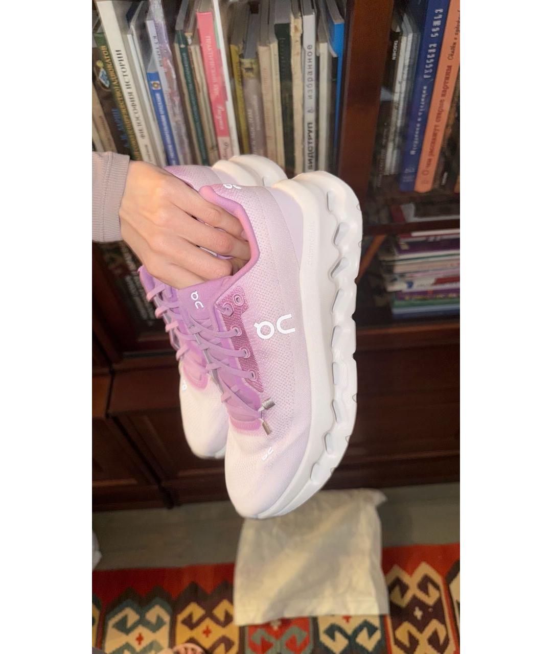 ON Розовые текстильные кроссовки, фото 3