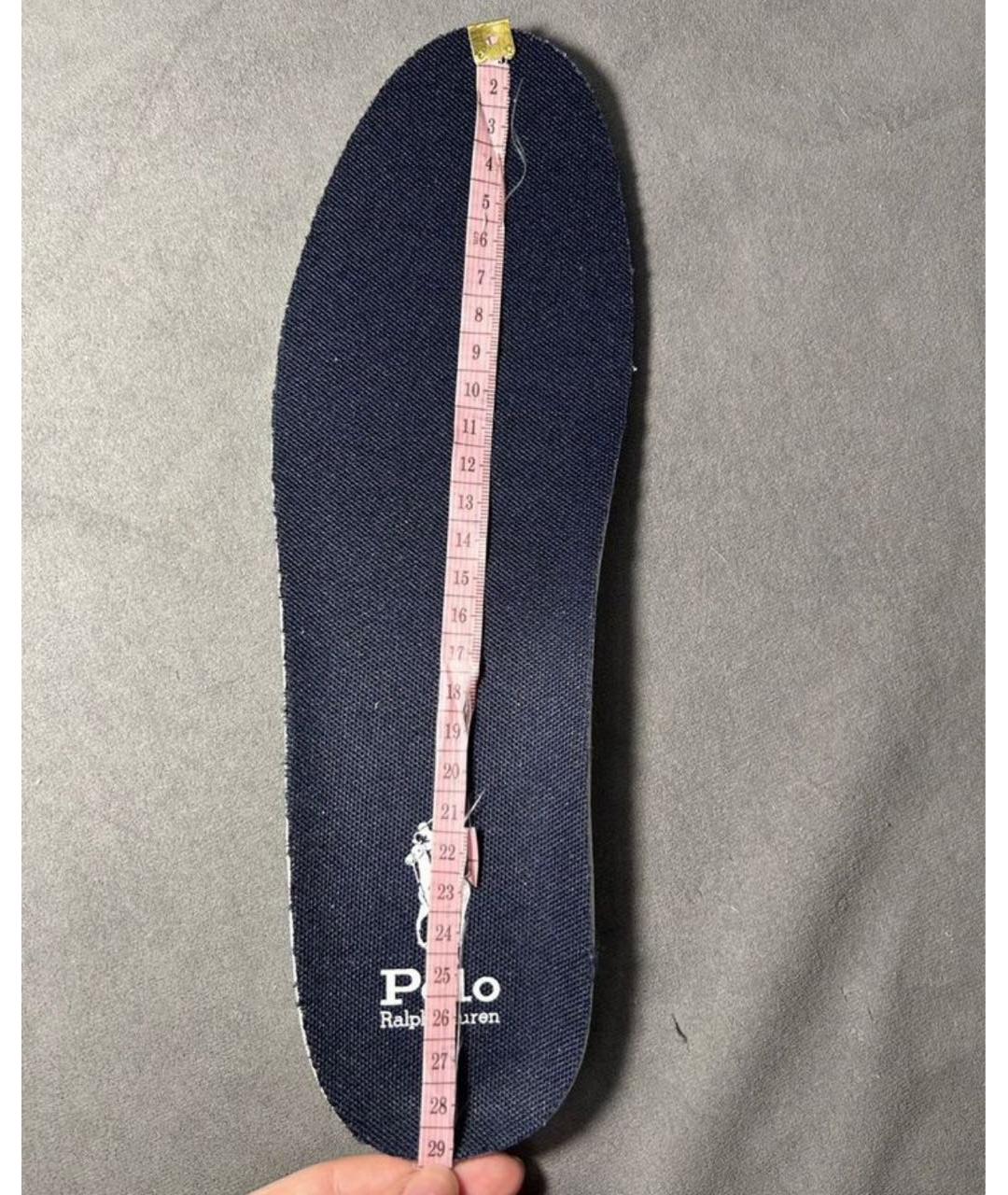 POLO RALPH LAUREN Темно-синие кожаные низкие кроссовки / кеды, фото 7