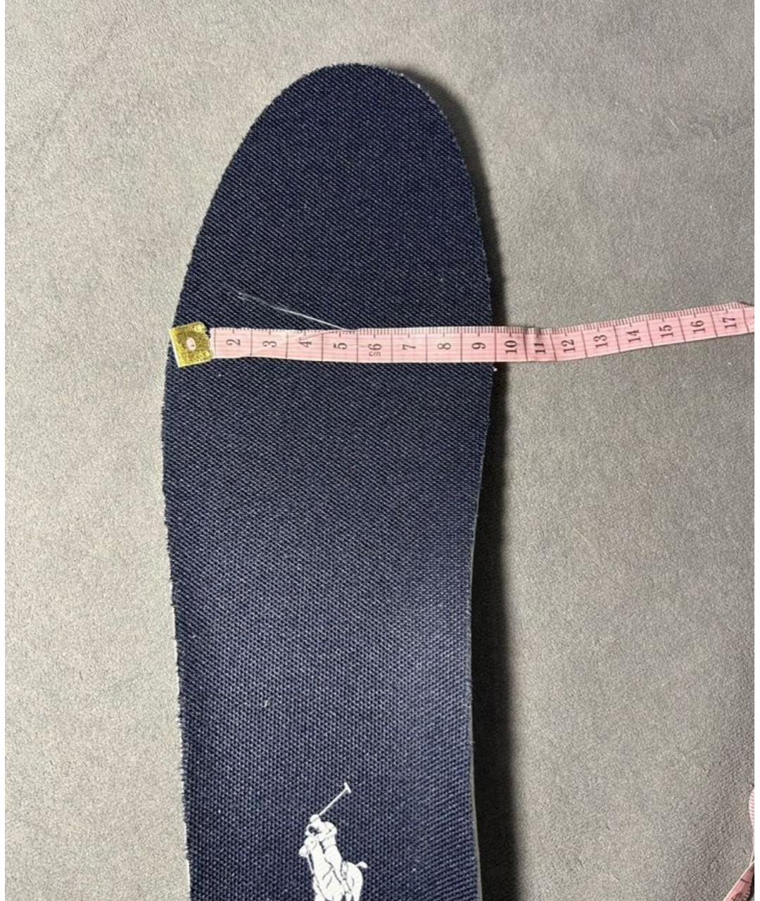 POLO RALPH LAUREN Темно-синие кожаные низкие кроссовки / кеды, фото 8