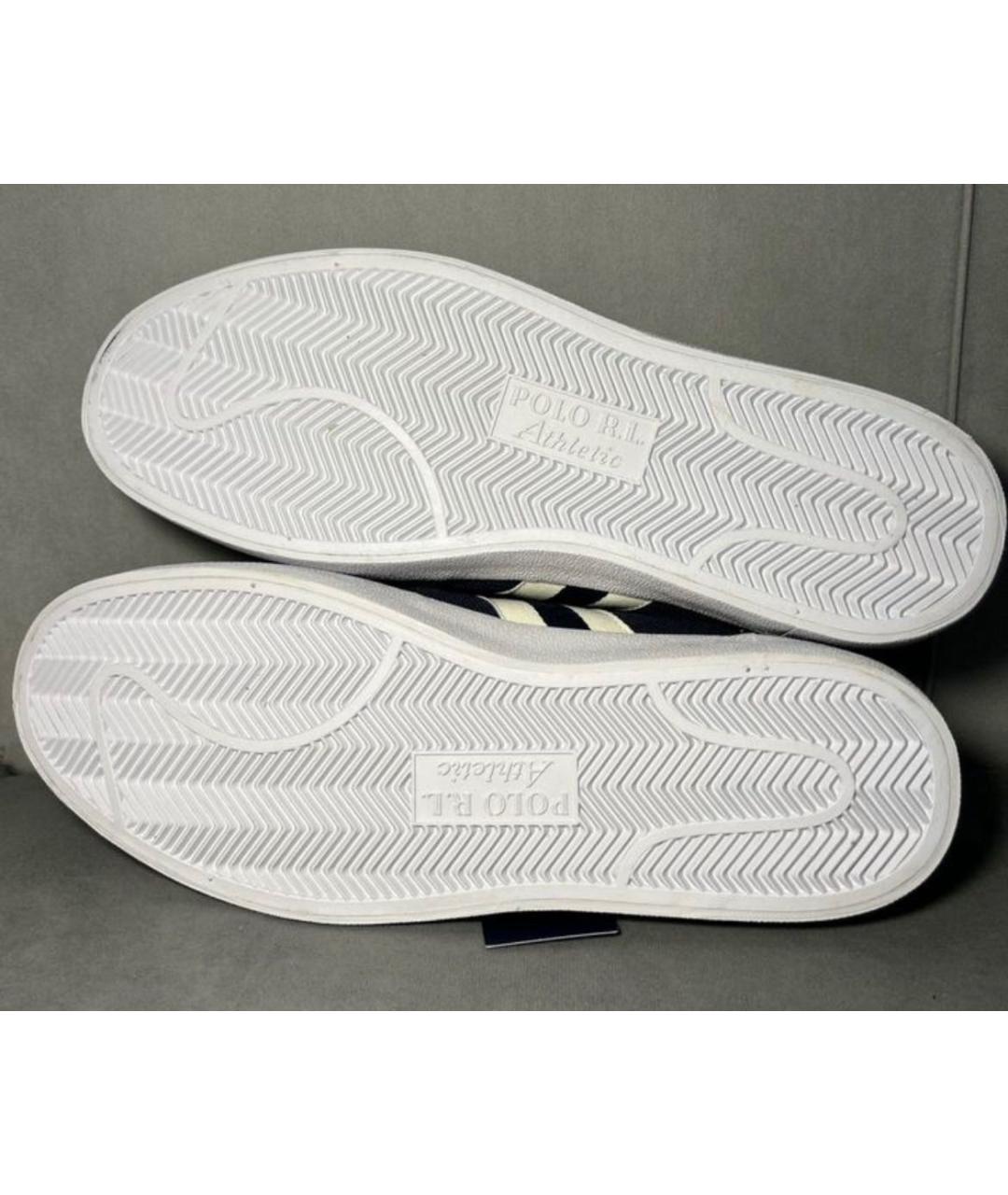 POLO RALPH LAUREN Темно-синие кожаные низкие кроссовки / кеды, фото 6