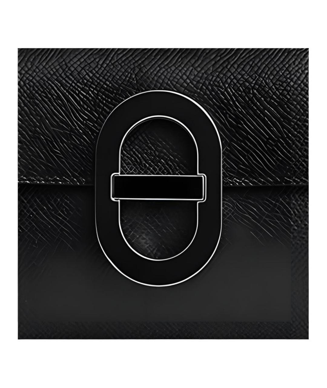 HERMES Черная кожаная сумка через плечо, фото 4