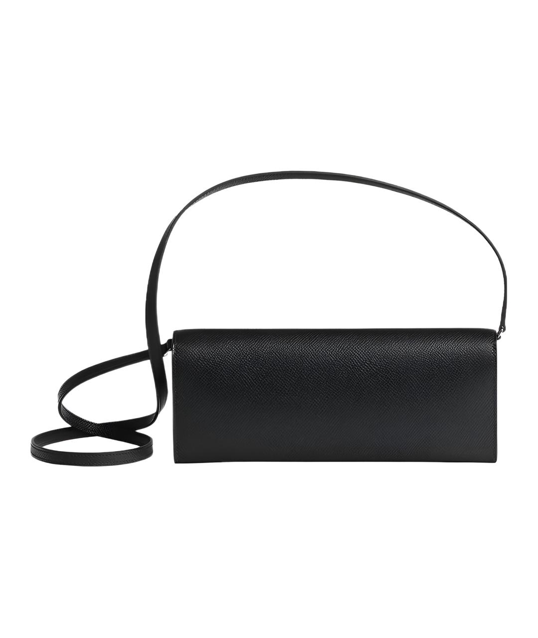 HERMES Черная кожаная сумка через плечо, фото 2