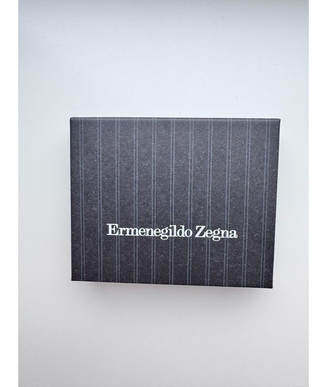 ERMENEGILDO ZEGNA XXX Черный кожаный кошелек, фото 6