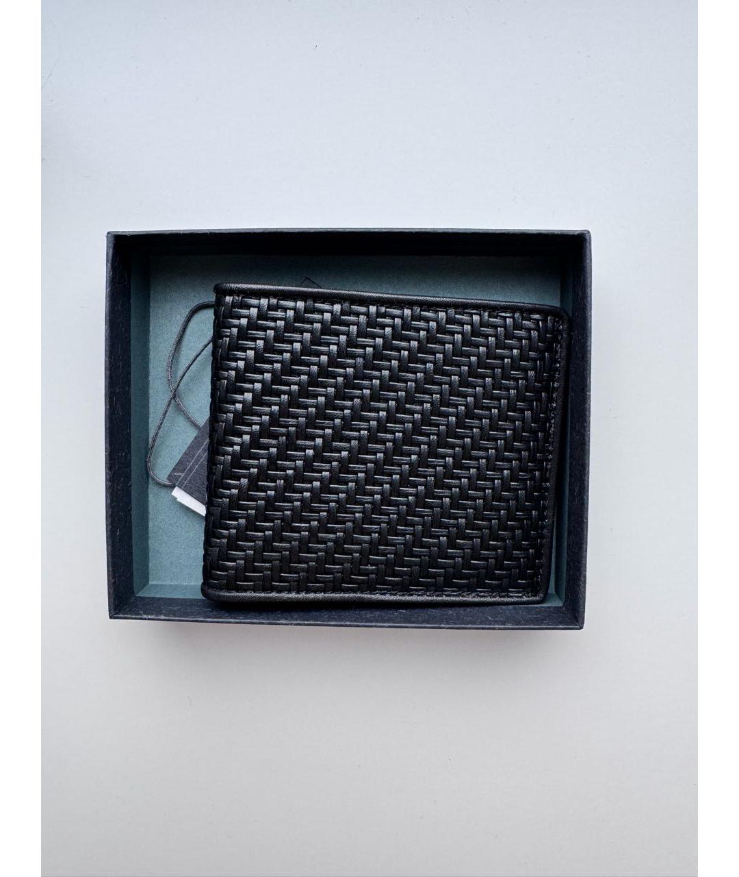 ERMENEGILDO ZEGNA XXX Черный кожаный кошелек, фото 7