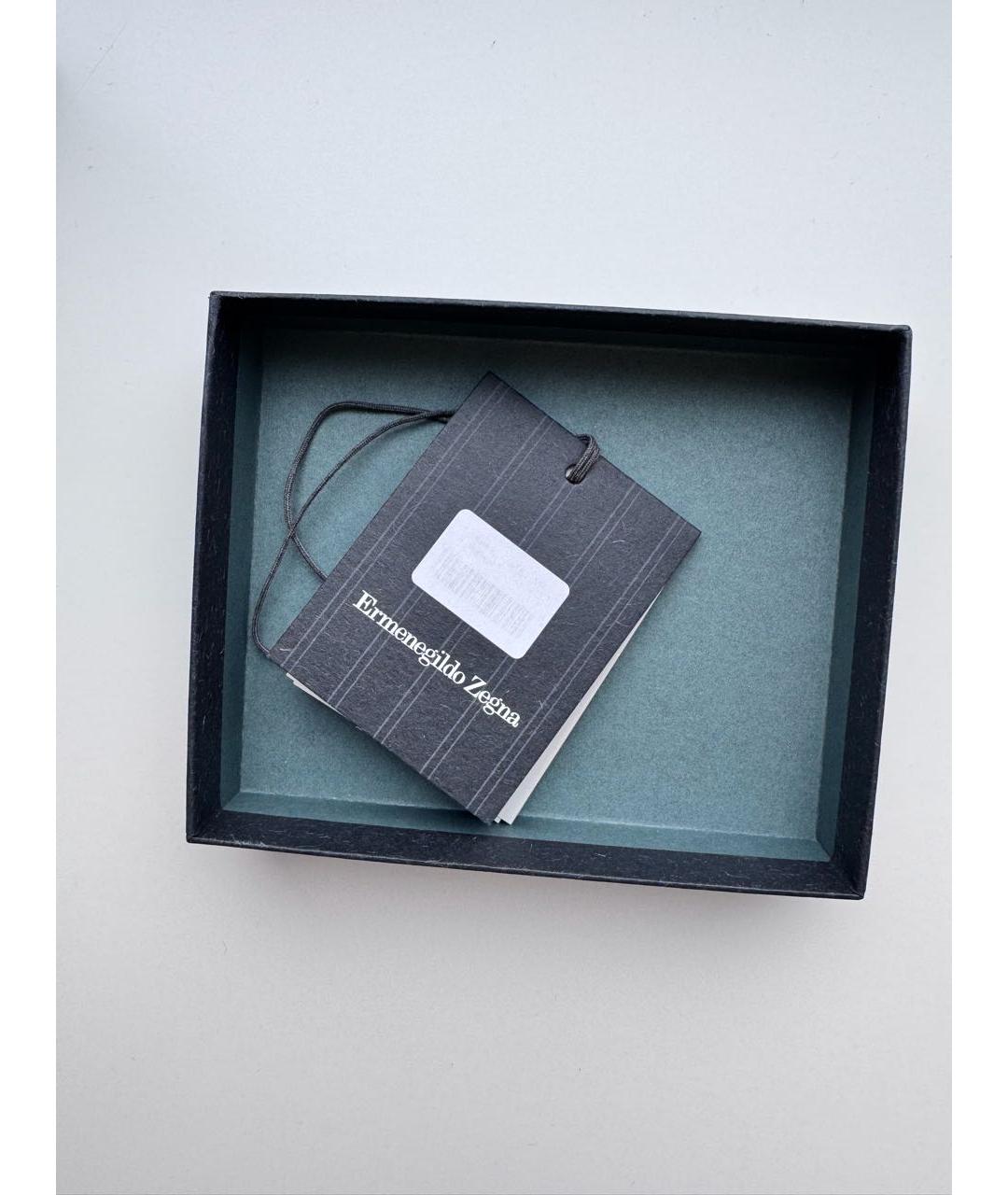 ERMENEGILDO ZEGNA XXX Черный кожаный кошелек, фото 5