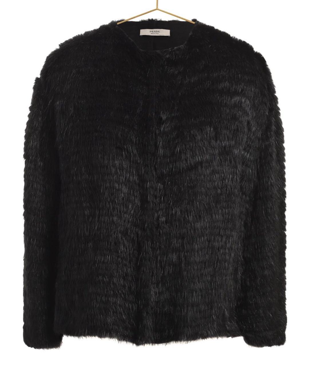 PRADA Черный меховой жакет/пиджак, фото 5