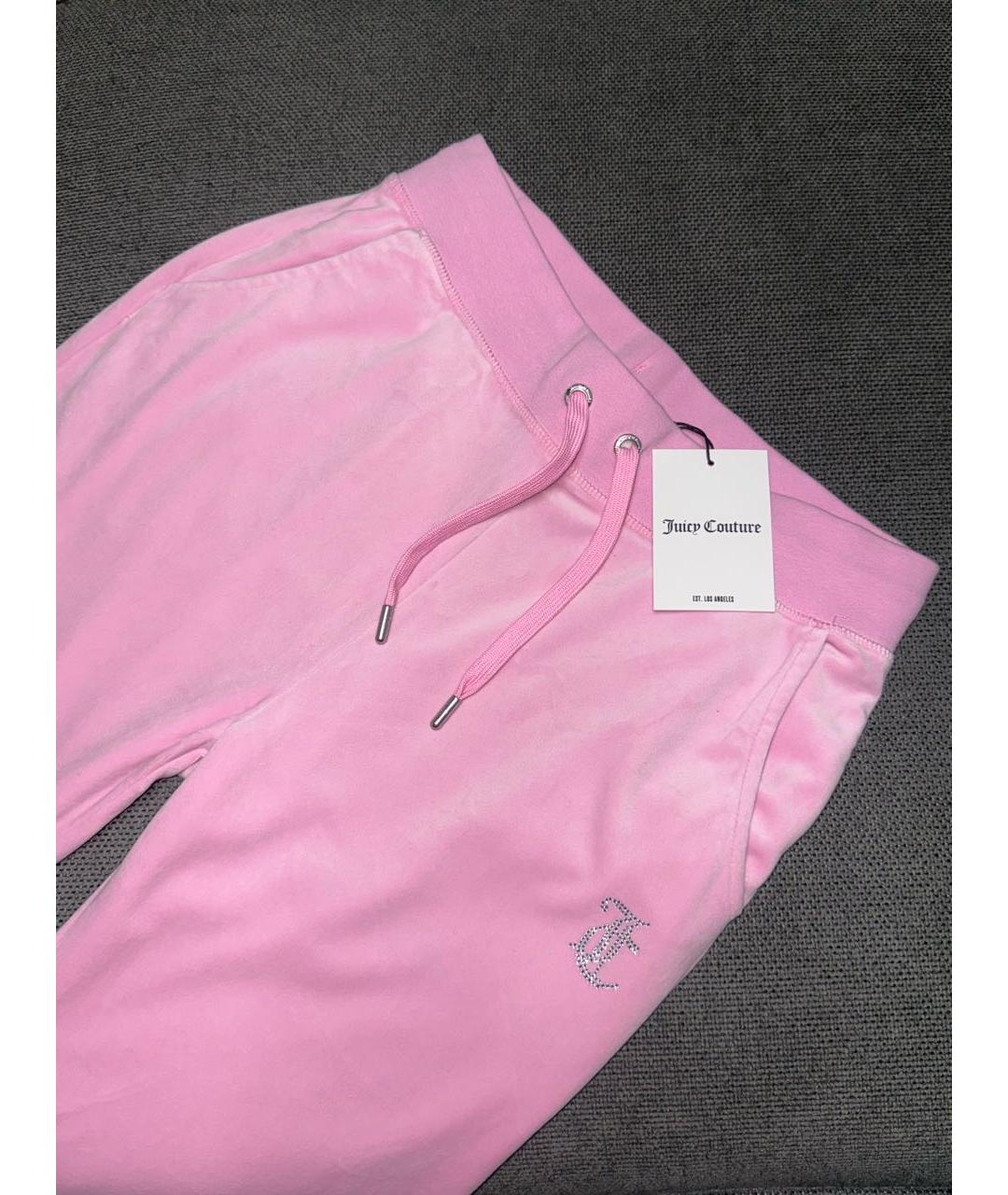 JUICY COUTURE Розовый велюровый костюм с брюками, фото 7