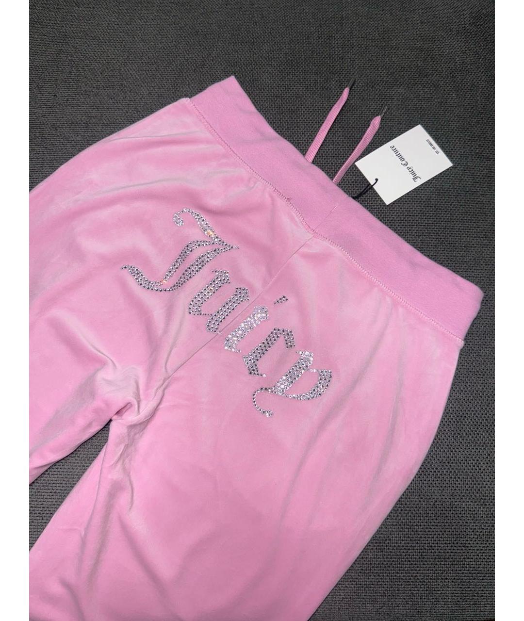 JUICY COUTURE Розовый велюровый костюм с брюками, фото 6