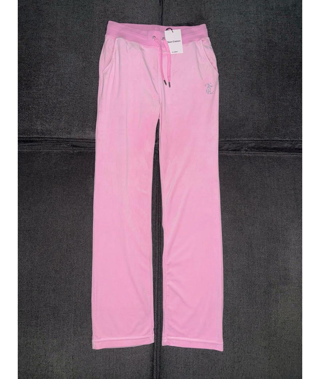 JUICY COUTURE Розовый велюровый костюм с брюками, фото 2