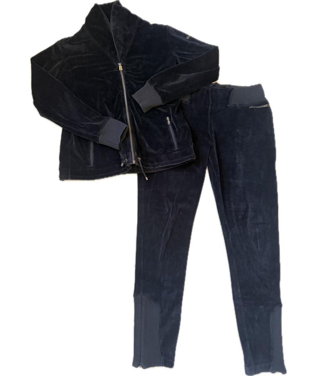 BOGNER Черный бархатный костюм с брюками, фото 5