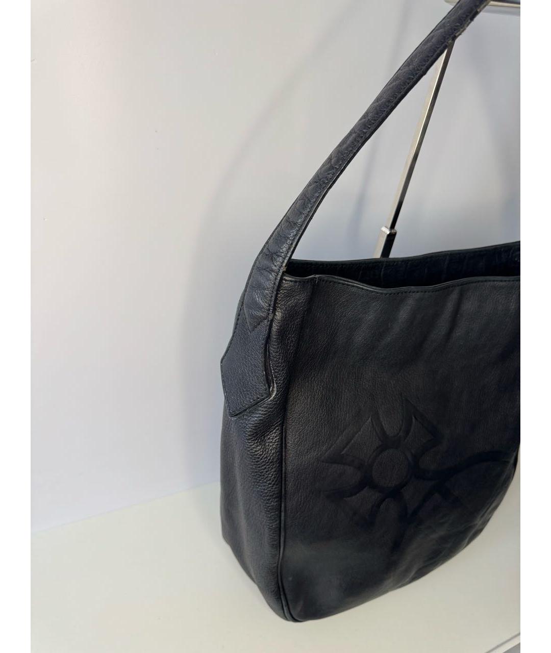 VIVIENNE WESTWOOD Черная кожаная сумка через плечо, фото 6