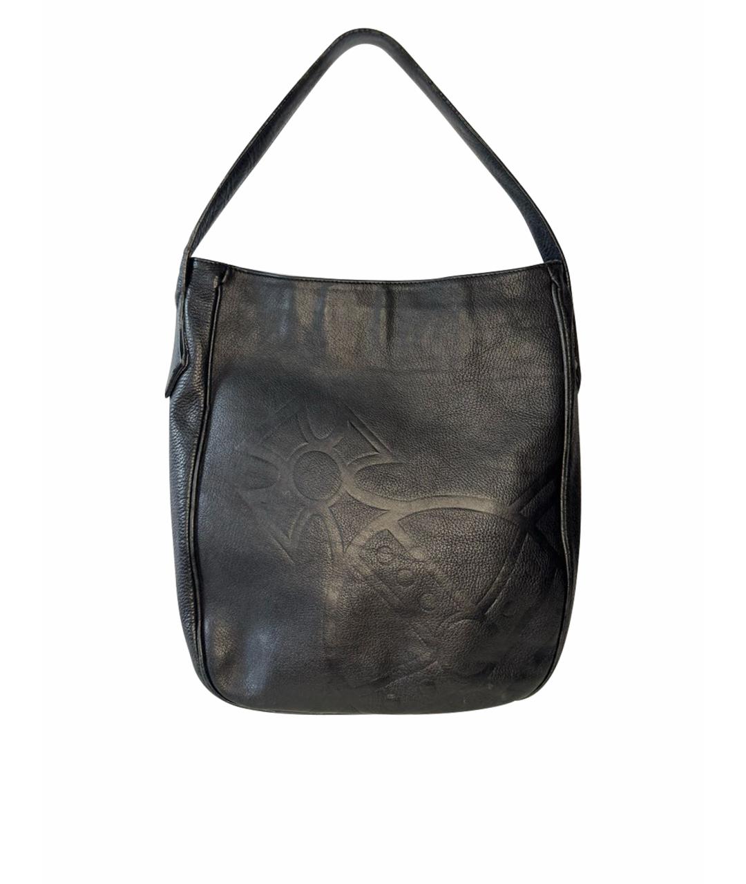 VIVIENNE WESTWOOD Черная кожаная сумка через плечо, фото 1