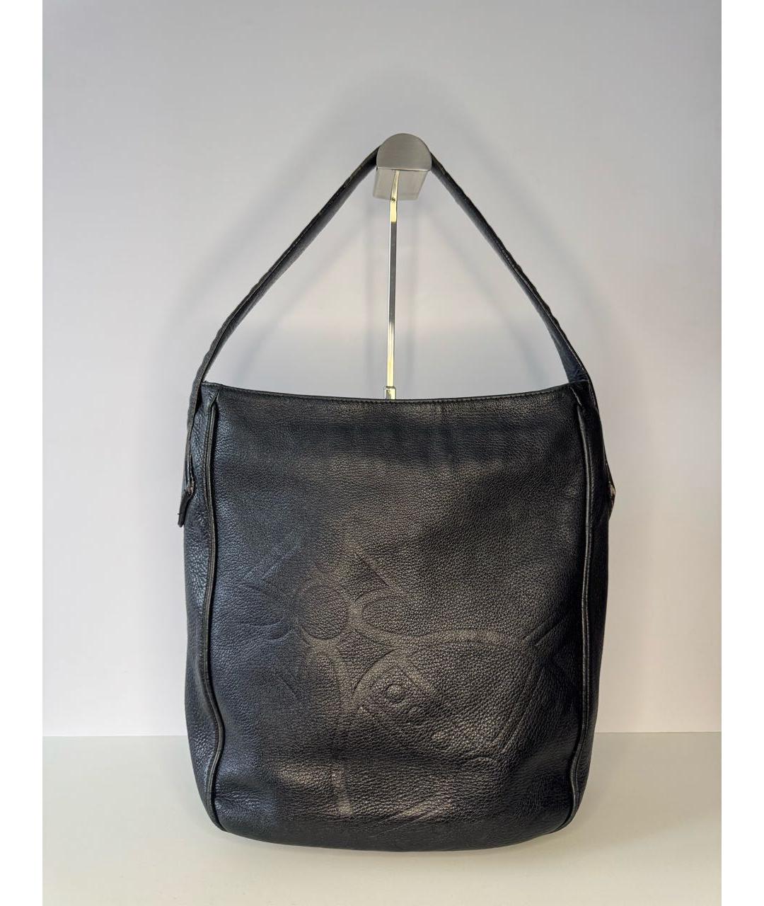 VIVIENNE WESTWOOD Черная кожаная сумка через плечо, фото 2