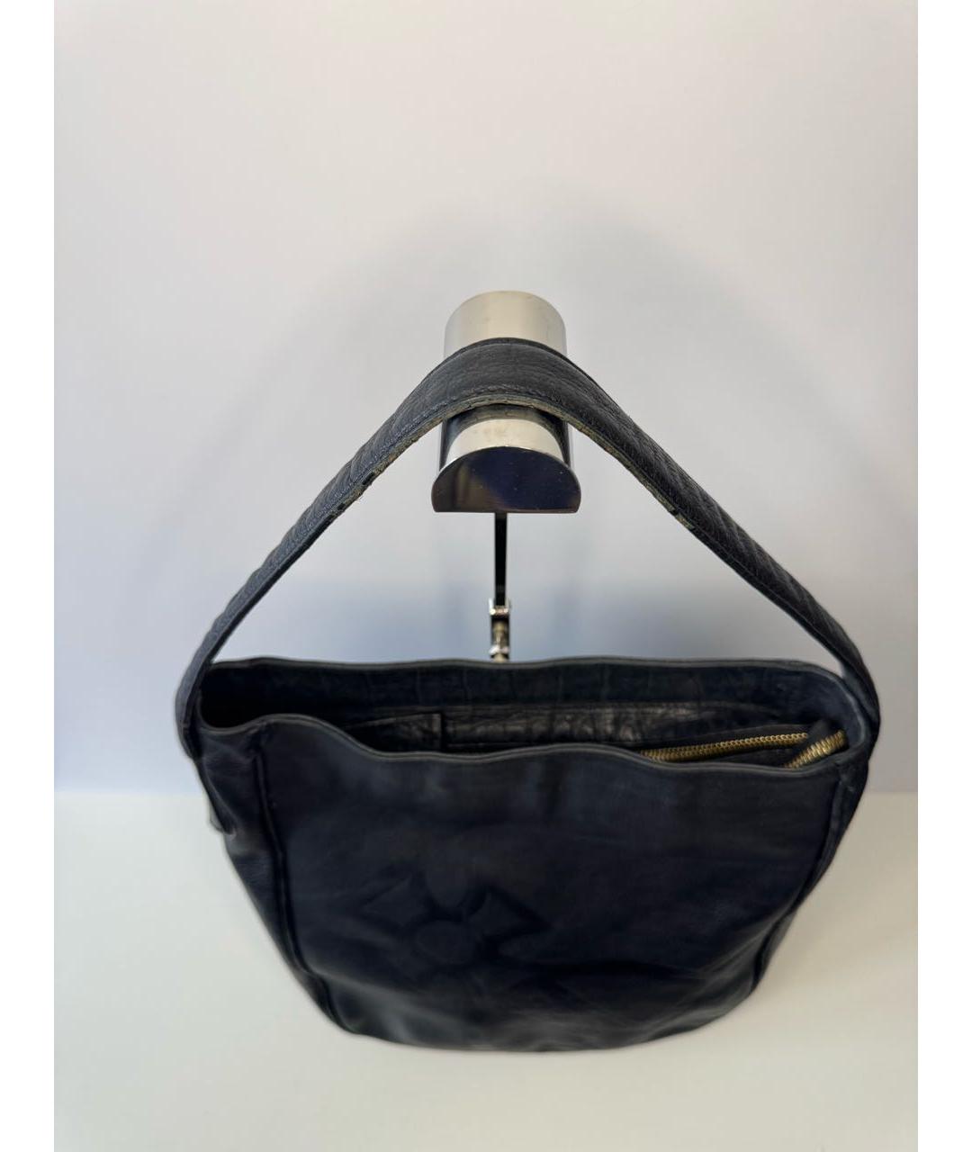 VIVIENNE WESTWOOD Черная кожаная сумка через плечо, фото 3