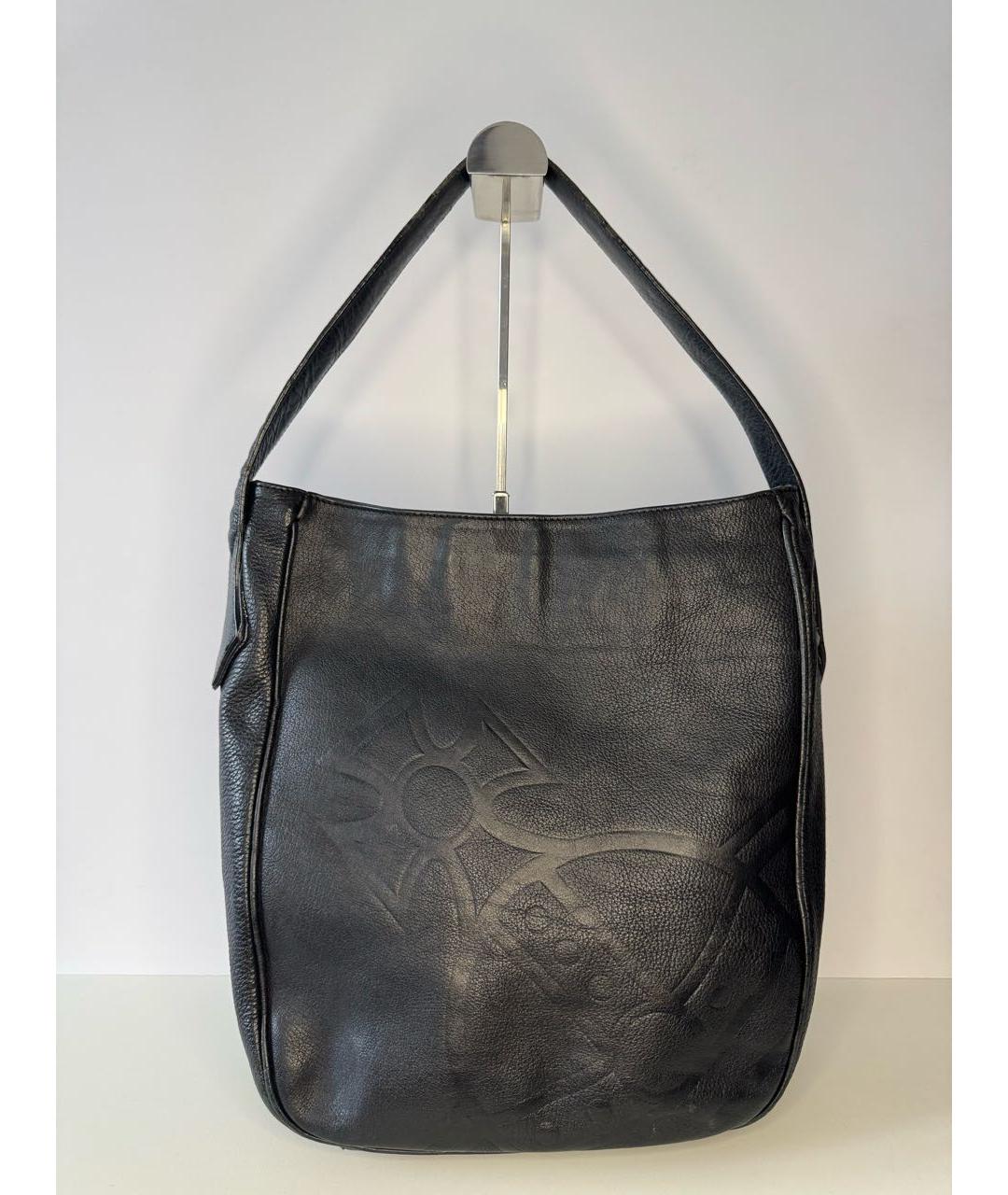 VIVIENNE WESTWOOD Черная кожаная сумка через плечо, фото 9