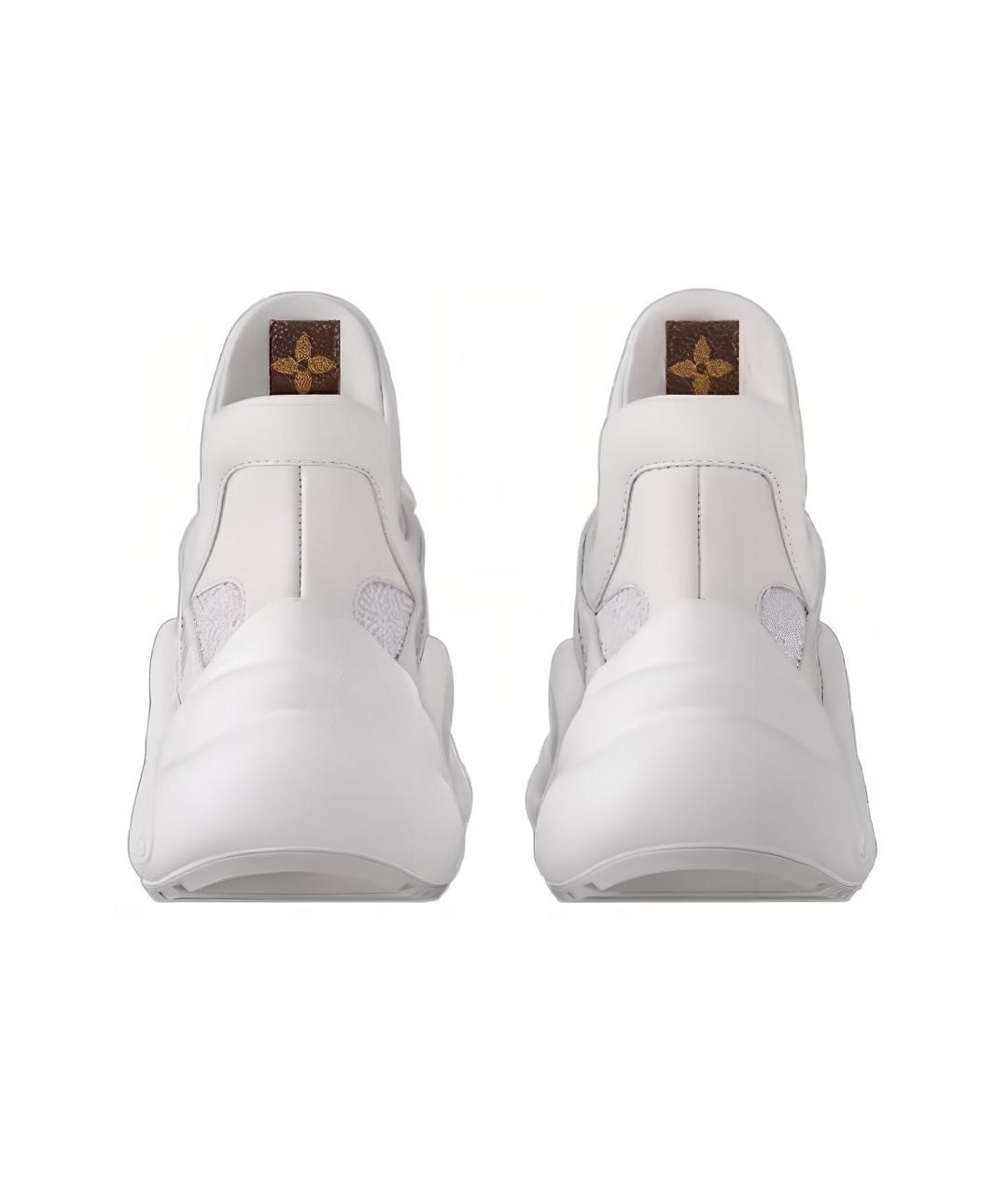 LOUIS VUITTON Белые кожаные кроссовки, фото 4