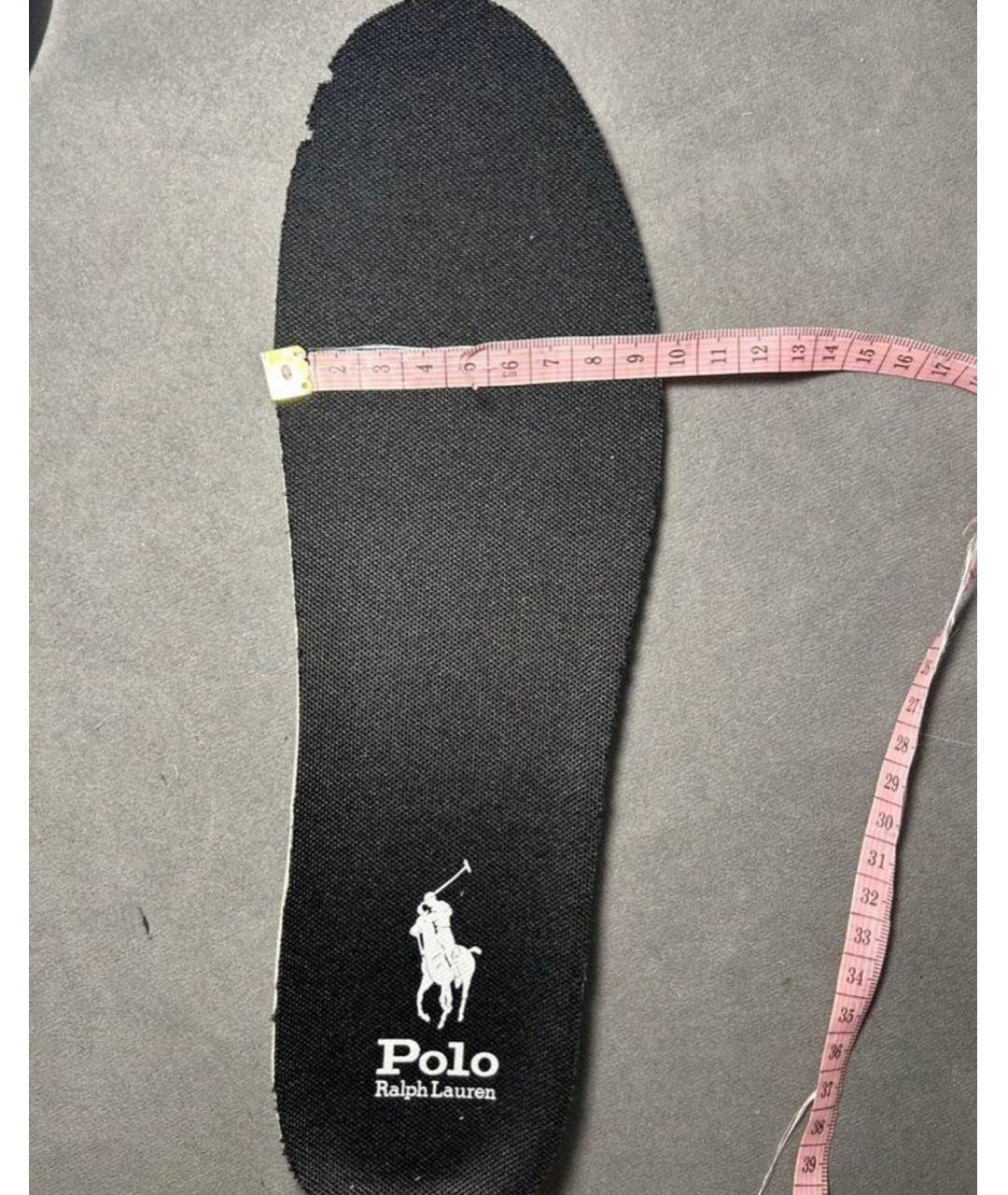 POLO RALPH LAUREN Черные кожаные низкие кроссовки / кеды, фото 7