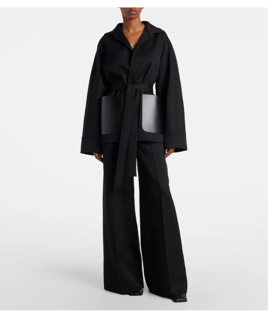 ALAIA Черное шерстяное пальто, фото 2