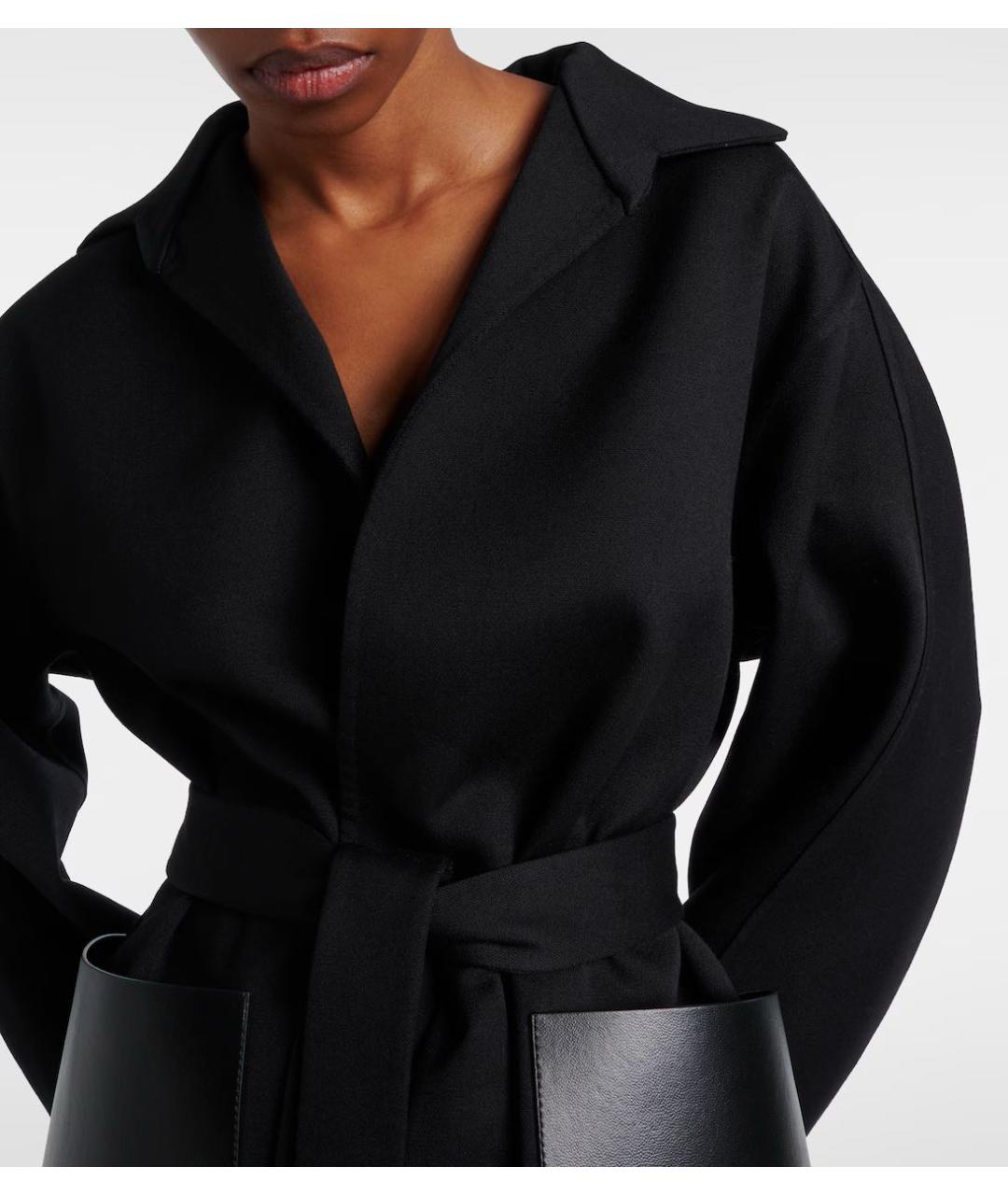 ALAIA Черное шерстяное пальто, фото 4