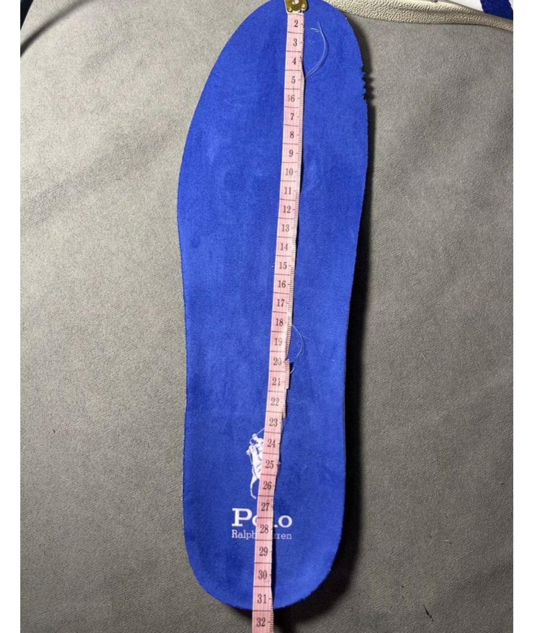 POLO RALPH LAUREN Белые замшевые низкие кроссовки / кеды, фото 5