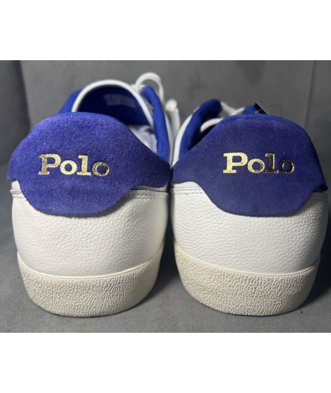 POLO RALPH LAUREN Белые замшевые низкие кроссовки / кеды, фото 4