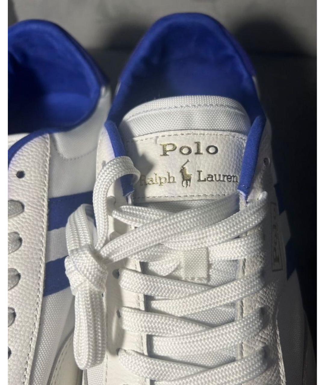 POLO RALPH LAUREN Белые замшевые низкие кроссовки / кеды, фото 2