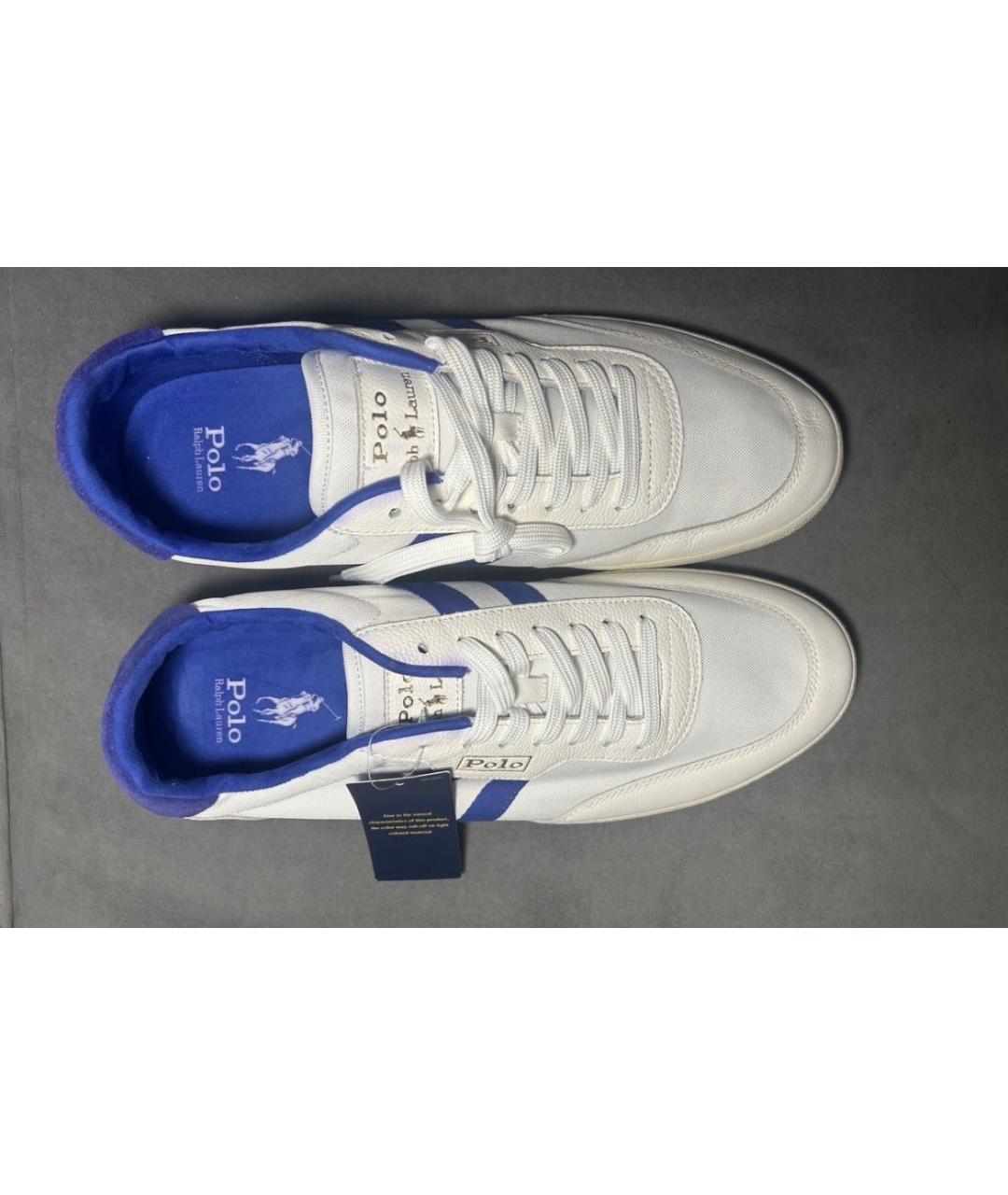 POLO RALPH LAUREN Белые замшевые низкие кроссовки / кеды, фото 3