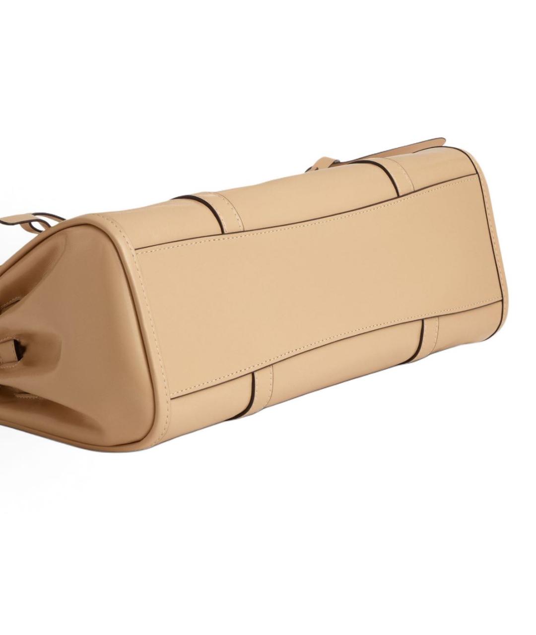 COACH Бежевая кожаная сумка через плечо, фото 3