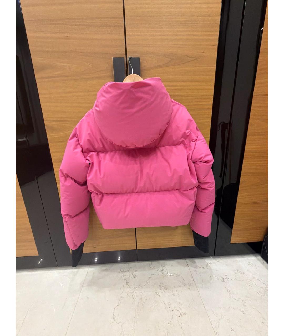 MONCLER Розовая полиамидовая куртка, фото 2