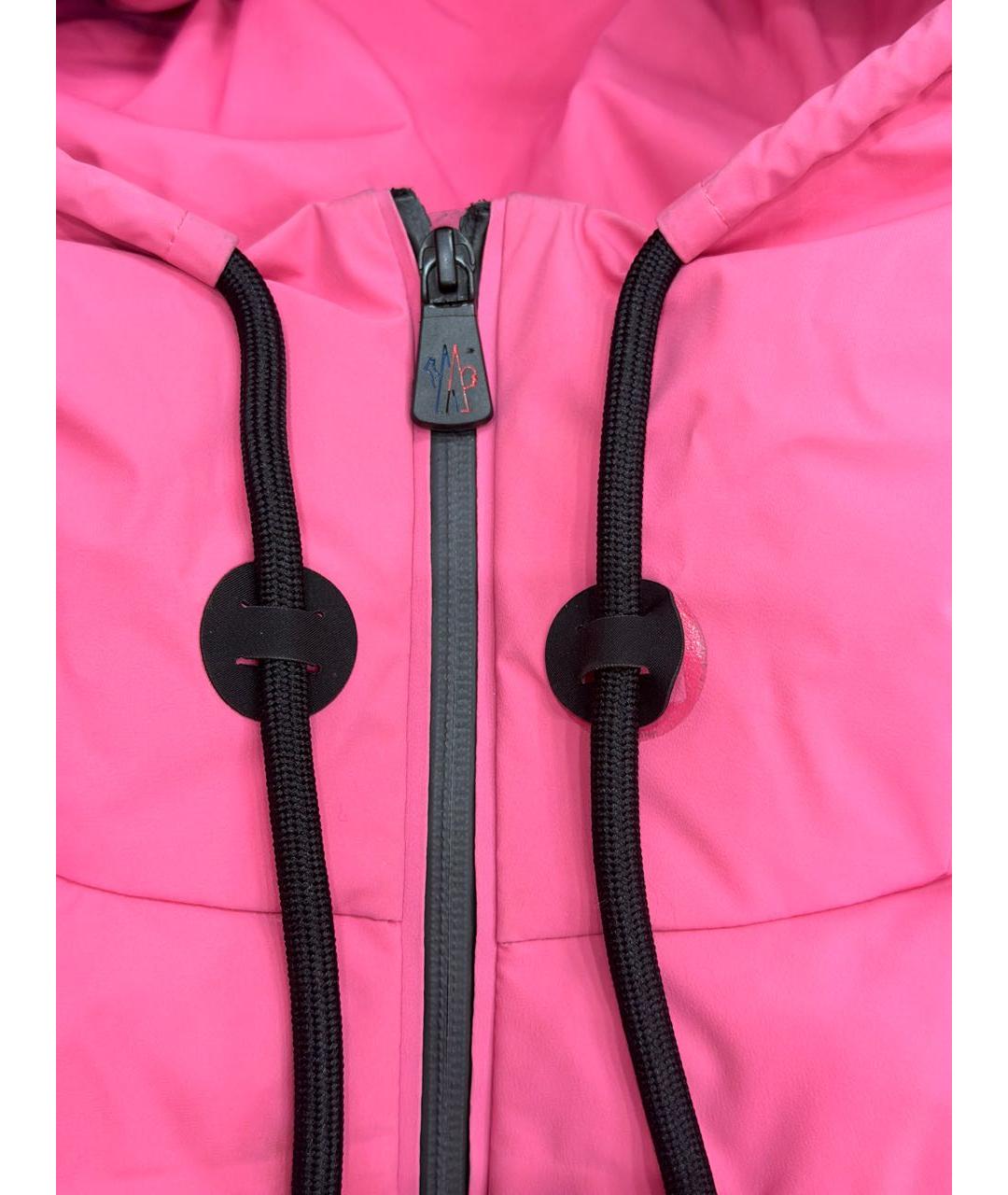 MONCLER Розовая полиамидовая куртка, фото 4