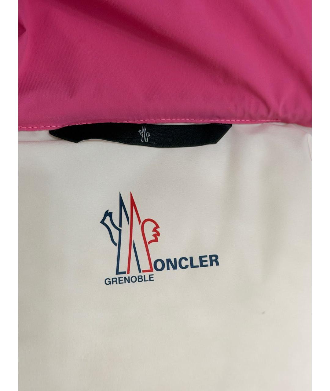 MONCLER Розовая полиамидовая куртка, фото 3