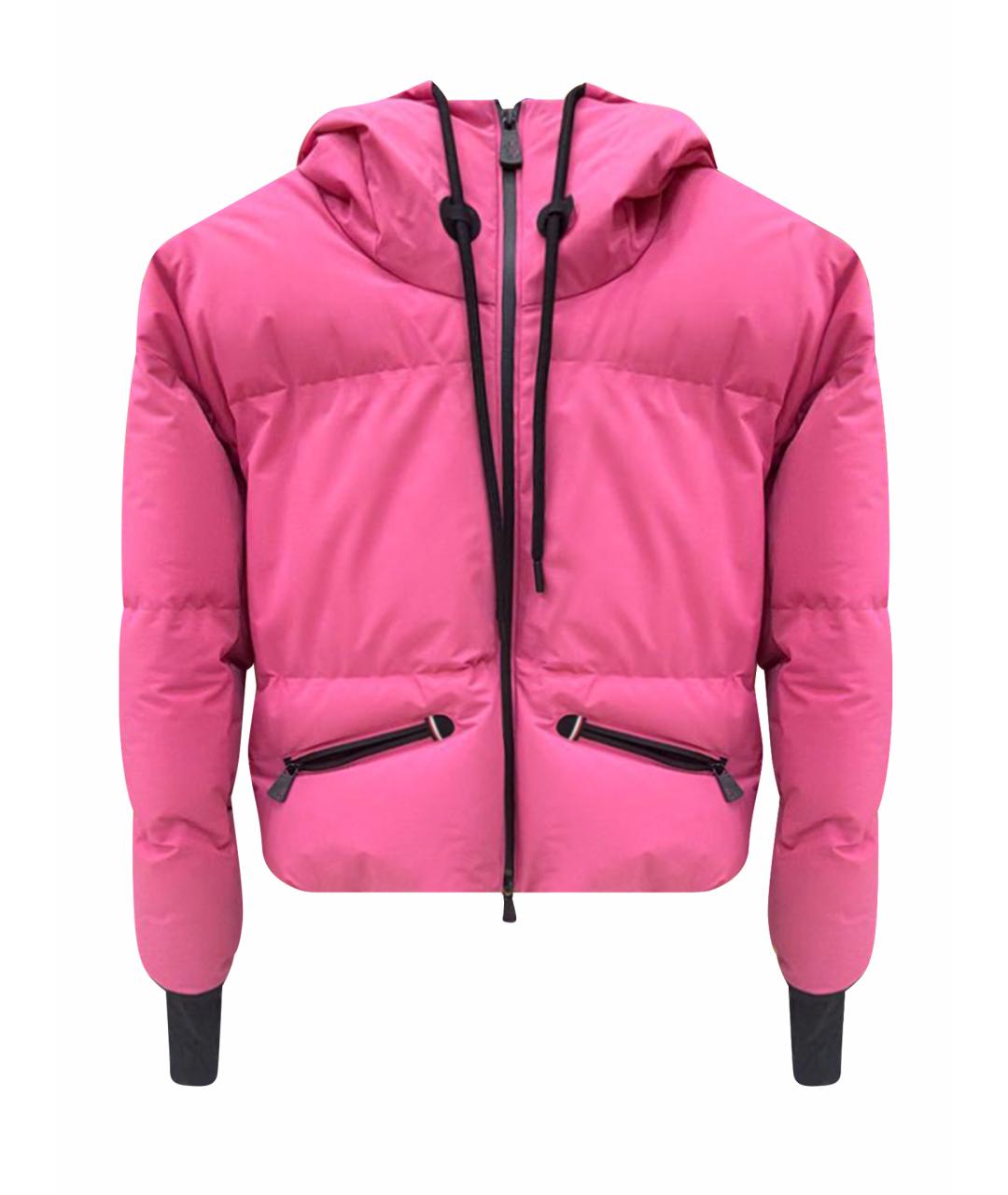MONCLER Розовая полиамидовая куртка, фото 1