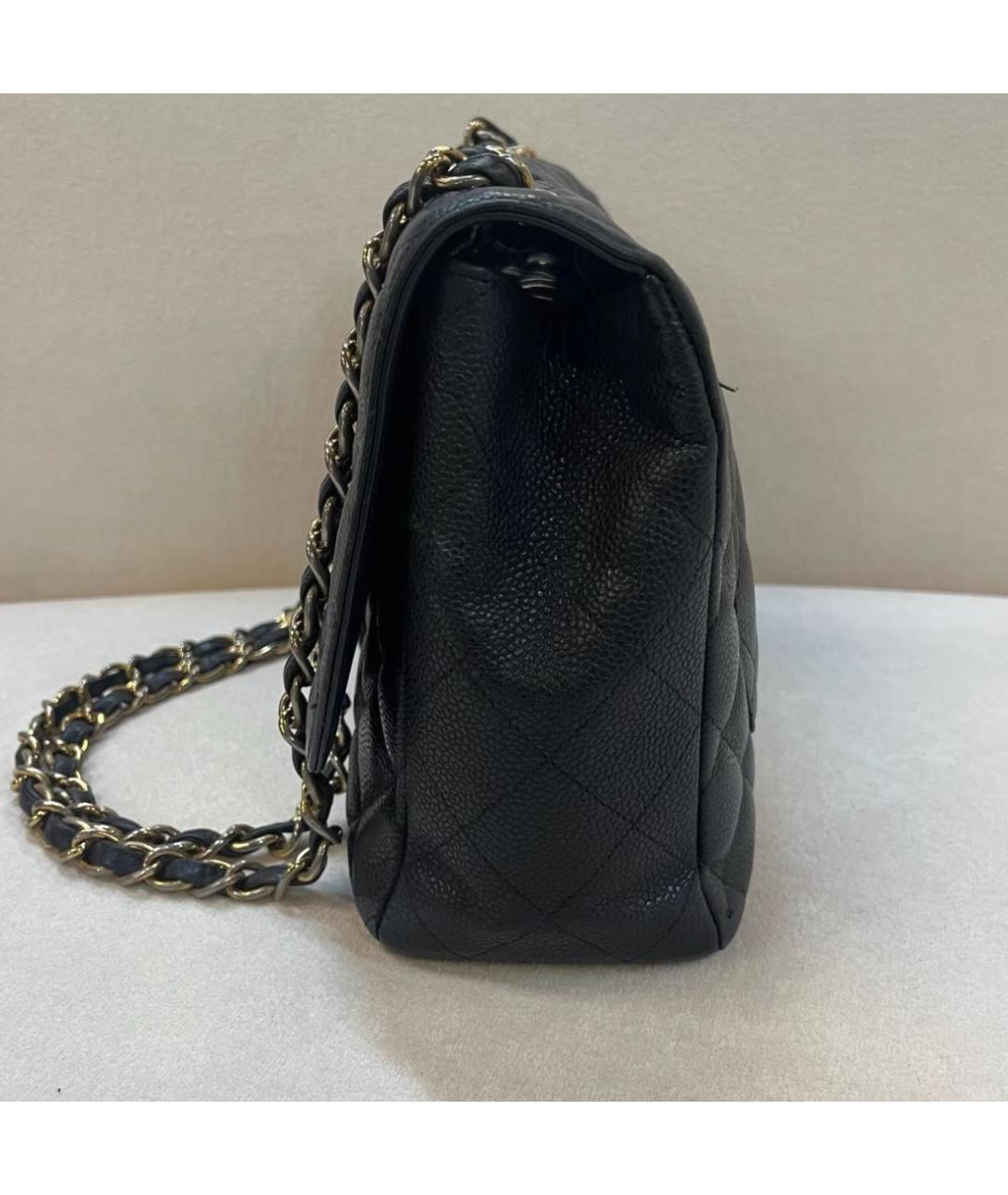 CHANEL Черная кожаная сумка через плечо, фото 3
