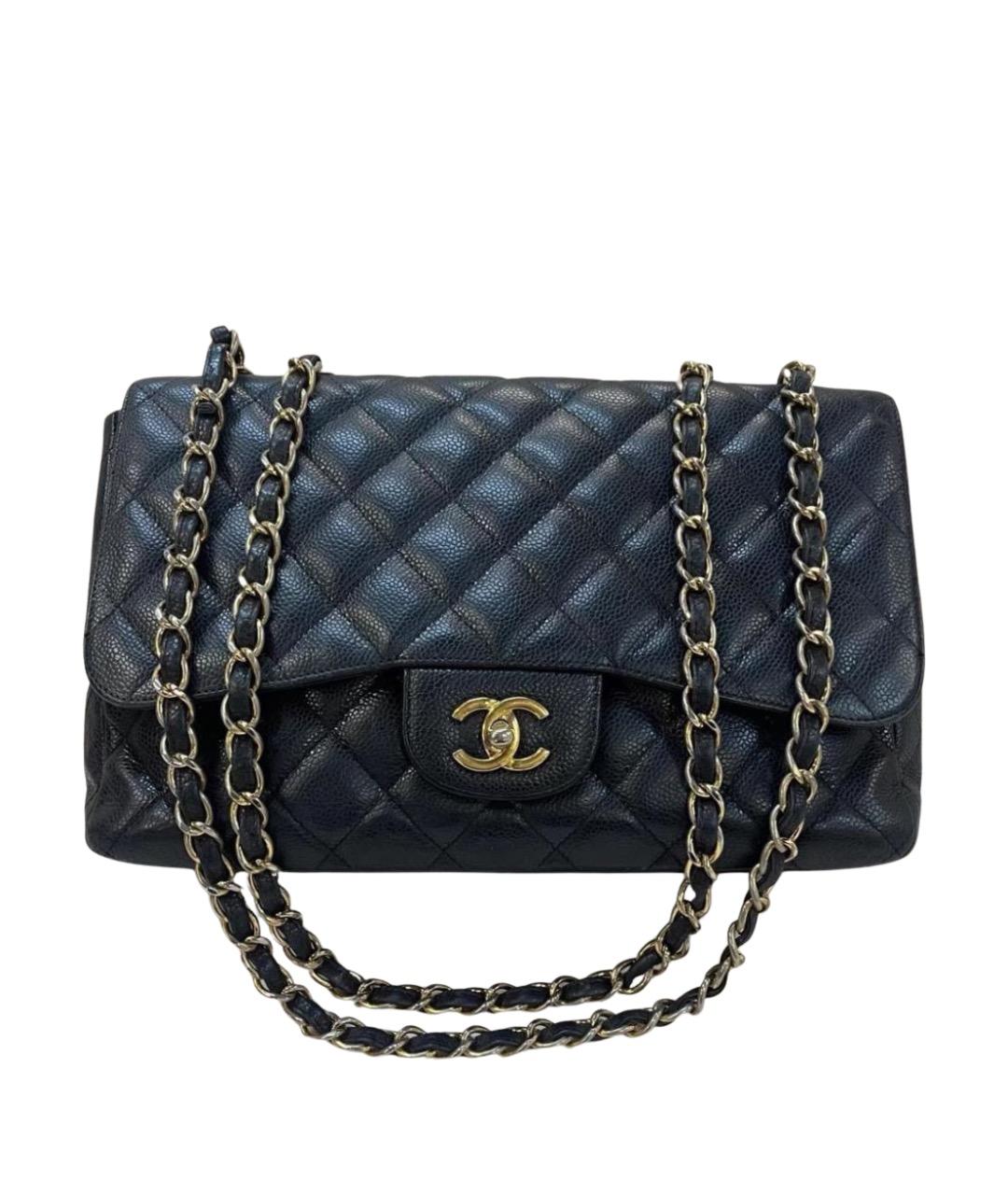 CHANEL Черная кожаная сумка через плечо, фото 1