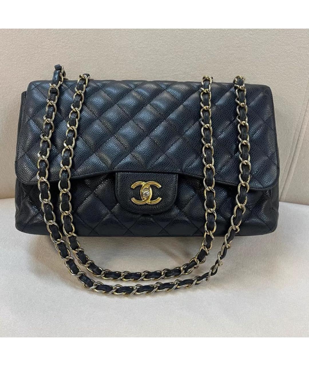 CHANEL Черная кожаная сумка через плечо, фото 8