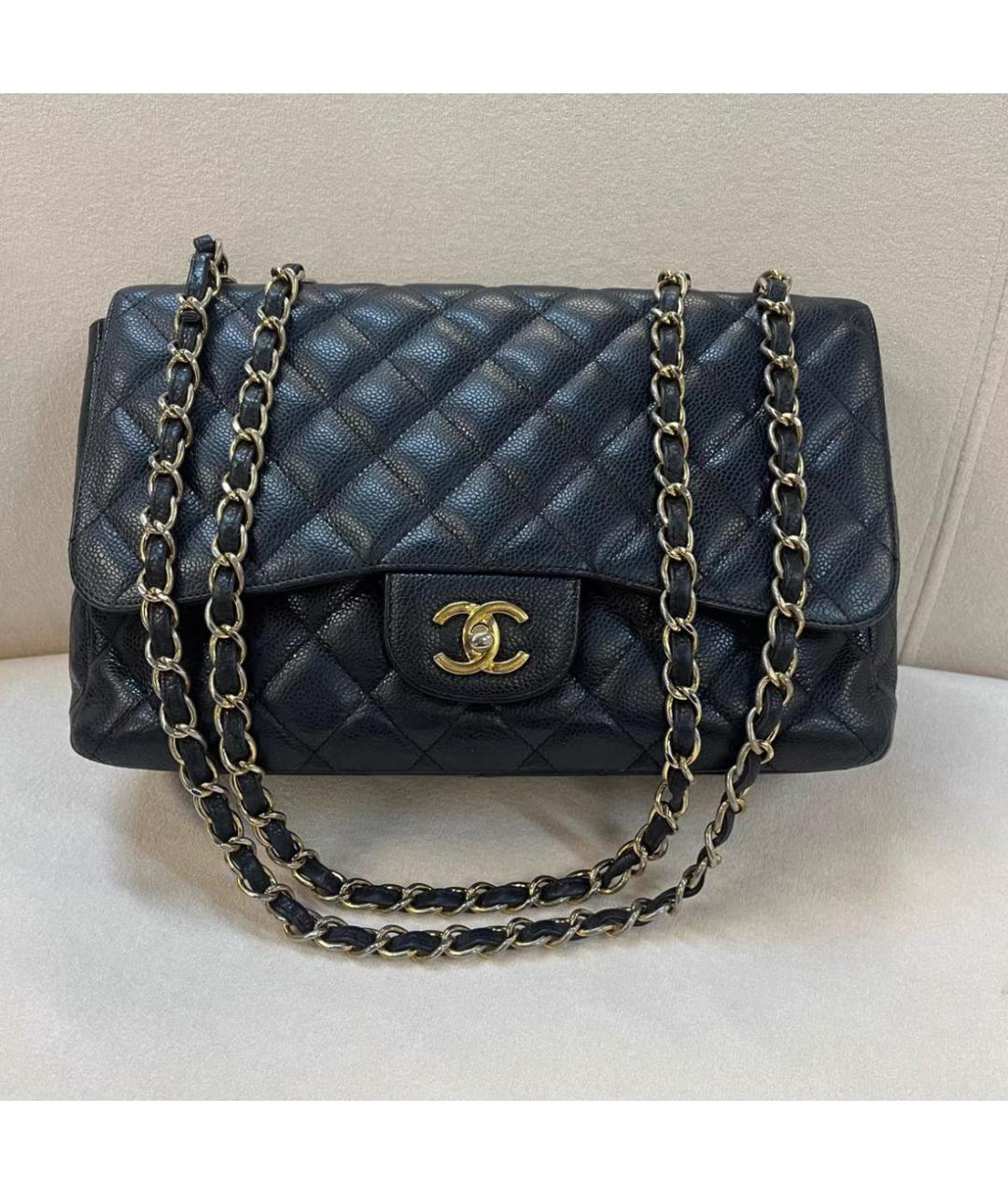 CHANEL Черная кожаная сумка через плечо, фото 2