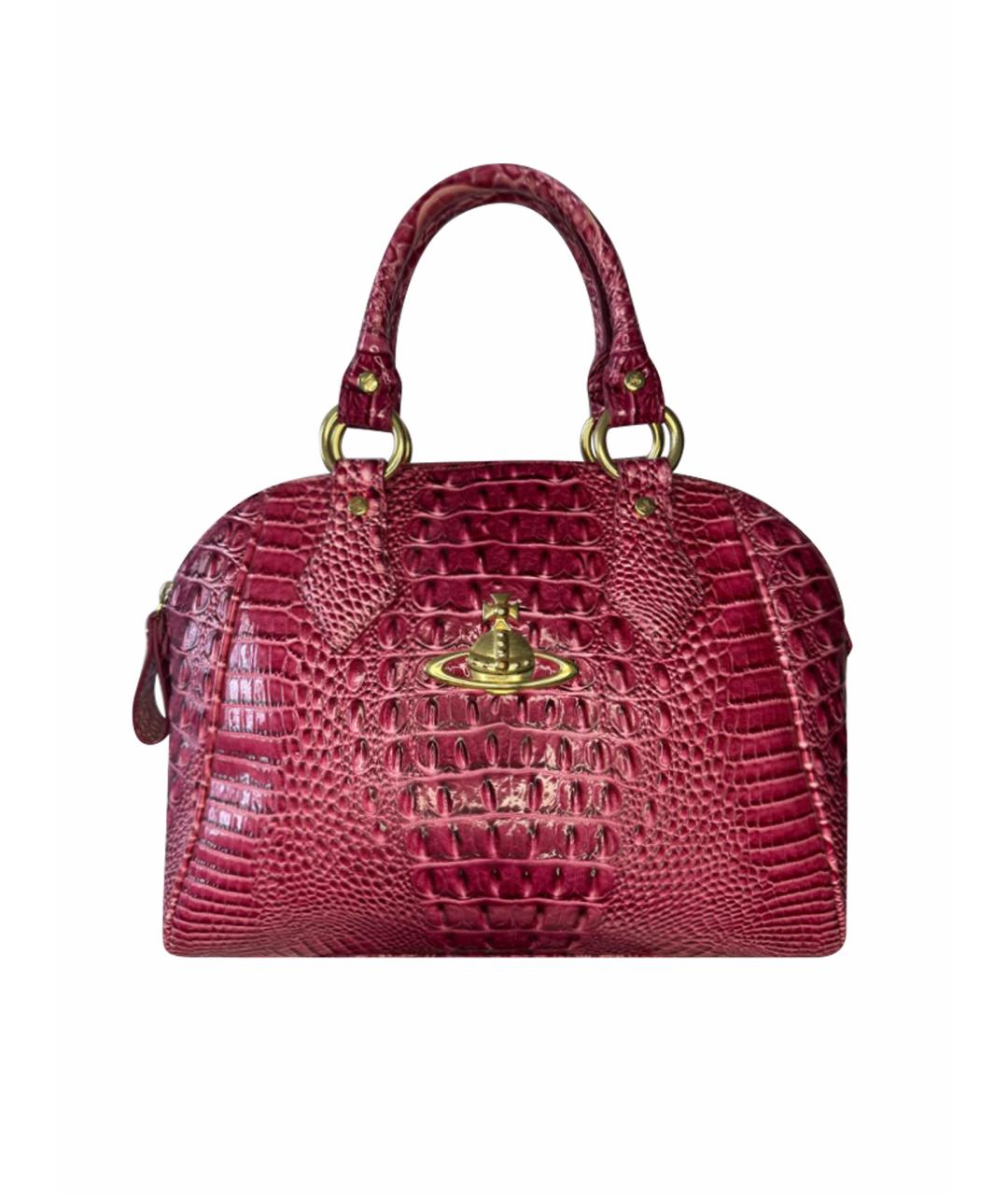 VIVIENNE WESTWOOD Розовая кожаная сумка с короткими ручками, фото 1