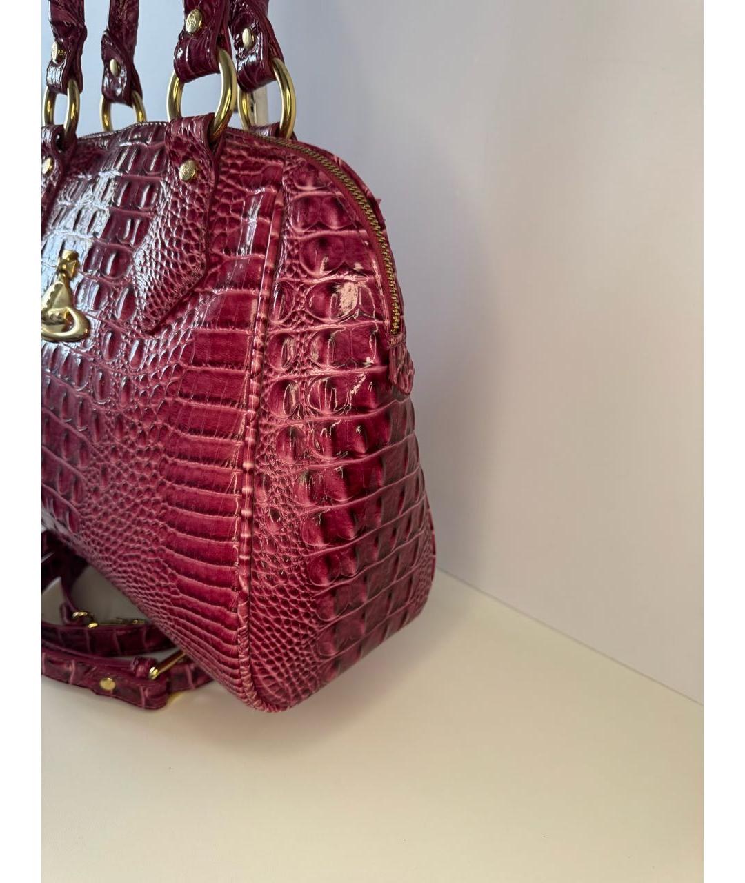 VIVIENNE WESTWOOD Розовая кожаная сумка с короткими ручками, фото 8